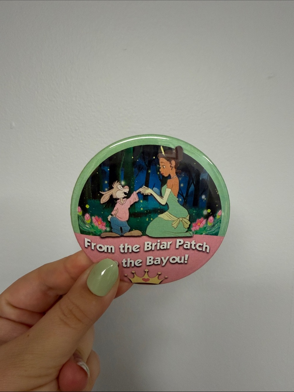Disney Celebration Button Tiana & Briar Rabbit